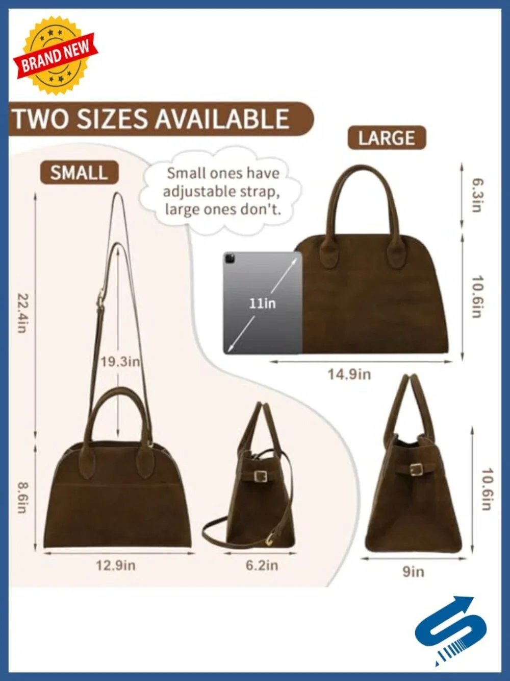 Vegan Suede Tote Bag Top Handle Satchel Shoulder Bag for Women Office Travel